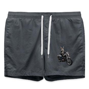 Lapin motard - Short de bain - charbon - Devant - AI Model Male 185 light (185cm)