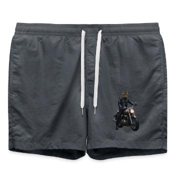Chat motard - Short de bain - charbon - Devant - AI Model Male 185 light (185cm)