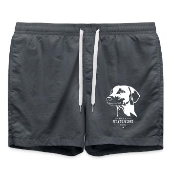 Sloughi Mom Hunde Hund Windhunde Wilsigns - Badeshorts - Anthrazit - Vorne - AI Model Male 185 light (185cm)