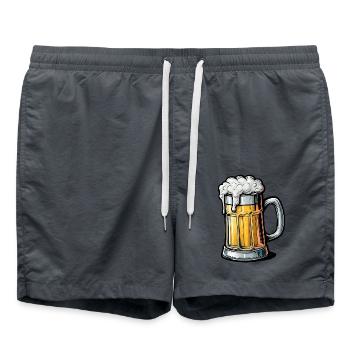 Beer Mug Beer Fan Shirt - Swim Trunks - anthracite - Front - AI Model Male 185 light (185cm)