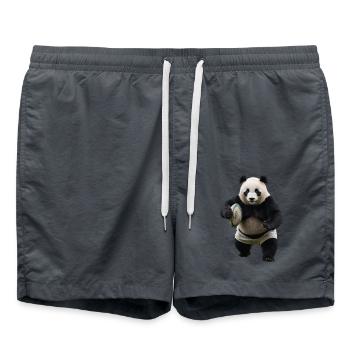 Panda sportif - Short de bain - charbon - Devant - AI Model Male 185 light (185cm)