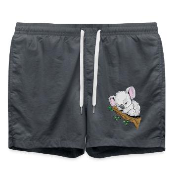 Koala endormi - Short de bain - charbon - Devant - AI Model Male 185 light (185cm)