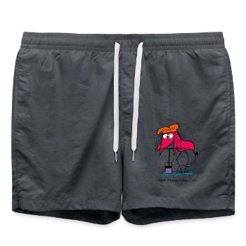 I pump therefore I am ! (English version) - Swim Trunks - anthracite - Front - AI Model Male 185 light (185cm)