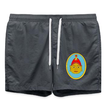 Portrait Chinois - Short de bain - charbon - Devant - AI Model Male 185 light (185cm)