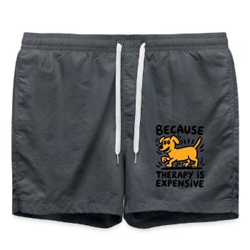 L’amour du Labrador guérit tout - Short de bain - charbon - Devant - AI Model Male 185 light (185cm)