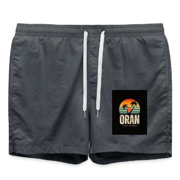 Oran, the pearl of the west - Swim Trunks - anthracite - Front - AI Model Male 185 light (185cm)