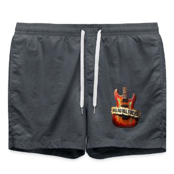 Rock and Roll Forever - Swim Trunks - anthracite - Front - AI Model Male 185 light (185cm)