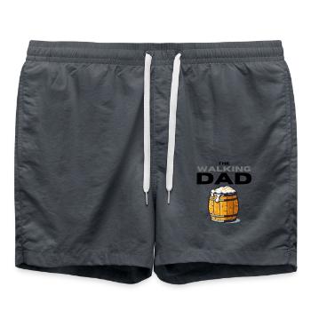 Walking Dad - Badeshorts - Anthrazit - Vorne - AI Model Male 185 light (185cm)
