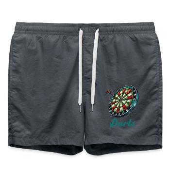 dartscheibe darts - Badeshorts - Anthrazit - Vorne - AI Model Male 185 light (185cm)