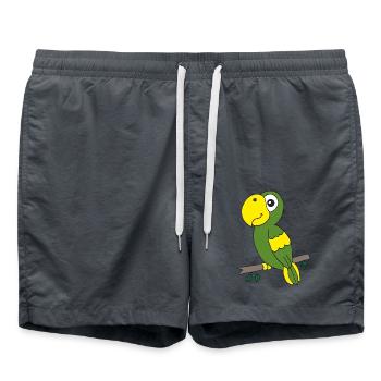 Vert perroquet - Short de bain - charbon - Devant - AI Model Male 185 light (185cm)