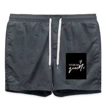 Tu es ma reine - Short de bain - charbon - Devant - AI Model Male 185 light (185cm)