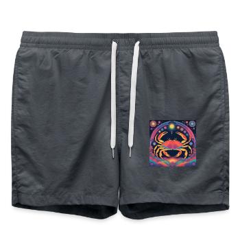 Krebs Sterne Astrologie Geschenk - Badeshorts - Anthrazit - Vorne - AI Model Male 185 light (185cm)