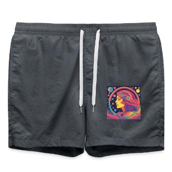 Jungfrau Sternzeichen Sterne Geschenk - Badeshorts - Anthrazit - Vorne - AI Model Male 185 light (185cm)