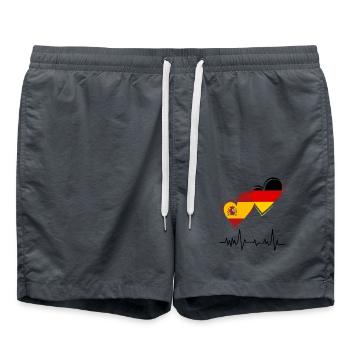 Spanien und Deutschland - Badeshorts - Anthrazit - Vorne - AI Model Male 185 light (185cm)