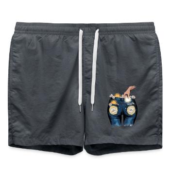 You Matter - Aufmunterndes Positivitäts-Kunstwerk - Badeshorts - Anthrazit - Vorne - AI Model Male 185 light (185cm)