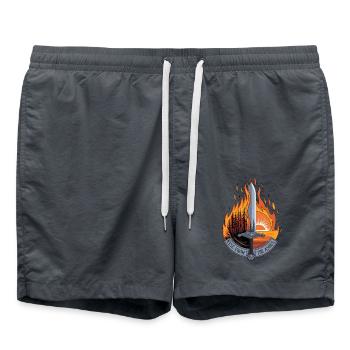 Renaître de ses cendres – Phoenix, Warrior Sword Art - Short de bain - charbon - Devant - AI Model Male 185 light (185cm)