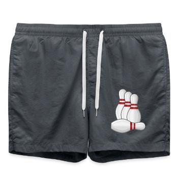 Bowling Strike Quilles d’équipe de bowling - Short de bain - charbon - Devant - AI Model Male 185 light (185cm)