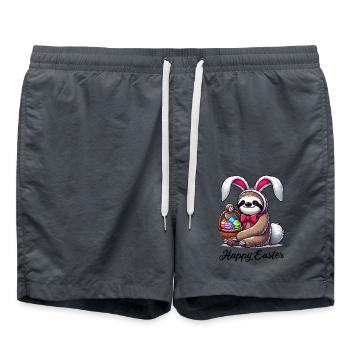Sloth Easter - Swim Trunks - anthracite - Front - AI Model Male 185 light (185cm)