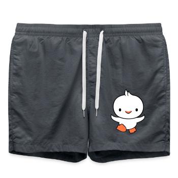 Duck running fast wants to fly cute flutter - Swim Trunks - anthracite - Front - AI Model Male 185 light (185cm)
