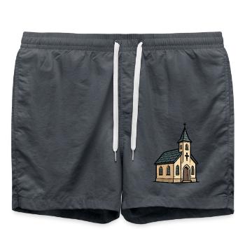 église - Short de bain - charbon - Devant - AI Model Male 185 light (185cm)