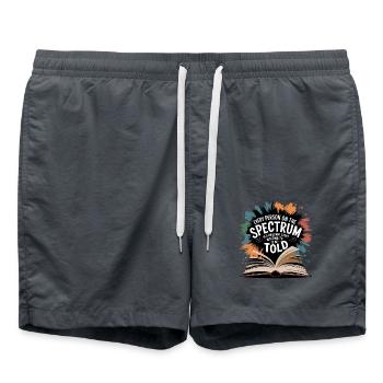 Citation inspirante sur la sensibilisation à l’autisme - Spectrum - Short de bain - charbon - Devant - AI Model Male 185 light (185cm)