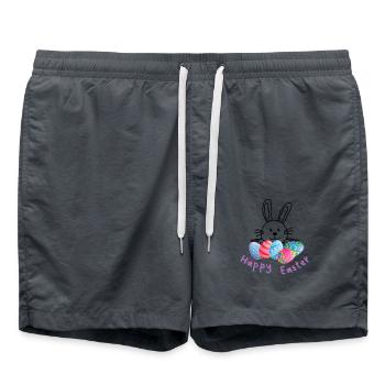 Joyeuses Pâques - Short de bain - charbon - Devant - AI Model Male 185 light (185cm)