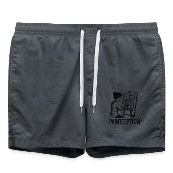 Paintception - Badeshorts - Anthrazit - Vorne - AI Model Male 185 light (185cm)