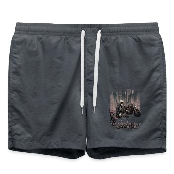 The Skeleton Rider - Swim Trunks - anthracite - Front - AI Model Male 185 light (185cm)