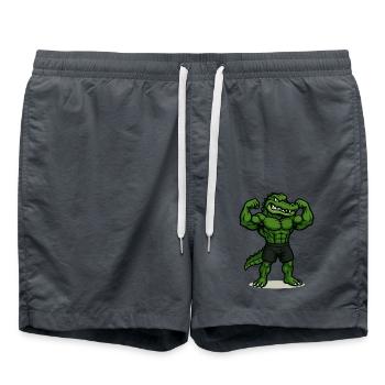 krokodil fitness - Badeshorts - Anthrazit - Vorne - AI Model Male 185 light (185cm)