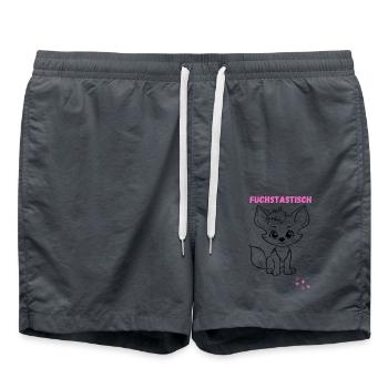 Fuchstastisch für kleine Füchse - Badeshorts - Anthrazit - Vorne - AI Model Male 185 light (185cm)