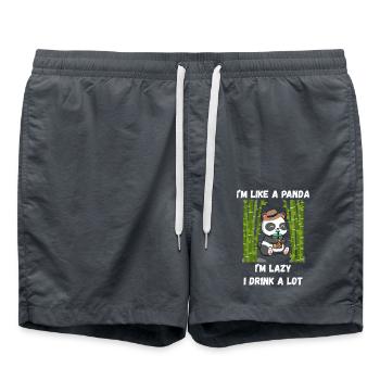 Lazy-Panda-Modus - Badeshorts - Anthrazit - Vorne - AI Model Male 185 light (185cm)