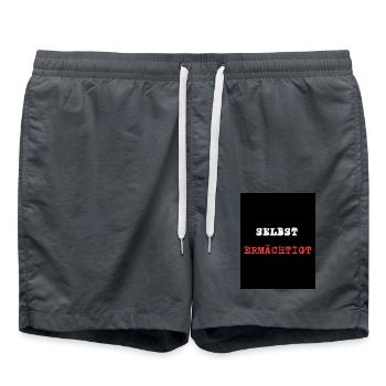 selbst ERMACHTIGT - Short de bain - charbon - Devant - AI Model Male 185 light (185cm)