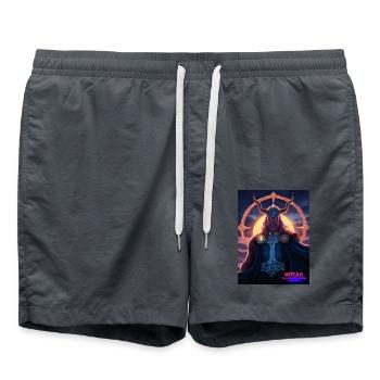 WOTAN - YOUR LIGHT IN YOUR DARKNESS - DARK SOUL - - Badeshorts - Anthrazit - Vorne - AI Model Male 185 light (185cm)