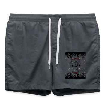 ICH WURDE ZUM FEIERN GEMACHT - Badeshorts - Anthrazit - Vorne - AI Model Male 185 light (185cm)
