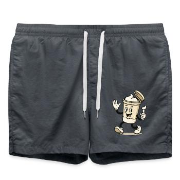 Cream Mug Comic - Swim Trunks - anthracite - Front - AI Model Male 185 light (185cm)