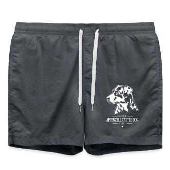 Appenzell Cattle Dog Dad Hunde Wilsigns - Badeshorts - Anthrazit - Vorne - AI Model Male 185 light (185cm)