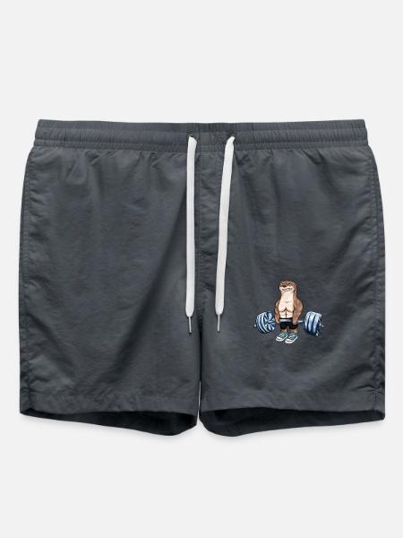 Otter Weight Lifting Gift Gym Fitness Men - Swim Trunks - anthracite