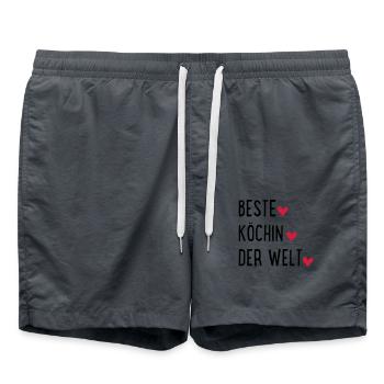 Beste Köchin der Welt - Badeshorts - Anthrazit - Vorne - AI Model Male 185 light (185cm)