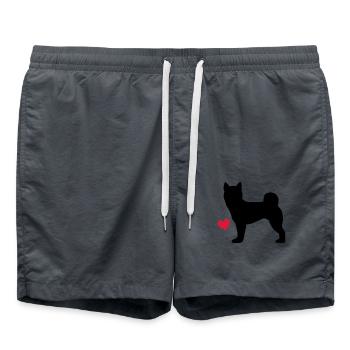 Shiba Inu - Short de bain - charbon - Devant - AI Model Male 185 light (185cm)