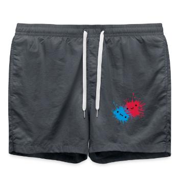2 Suesse Kleckse - Badeshorts - Anthrazit - Vorne - AI Model Male 185 light (185cm)