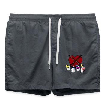 Brush Color Painter Artist Workspace Job - Swim Trunks - anthracite - Front - AI Model Male 185 light (185cm)