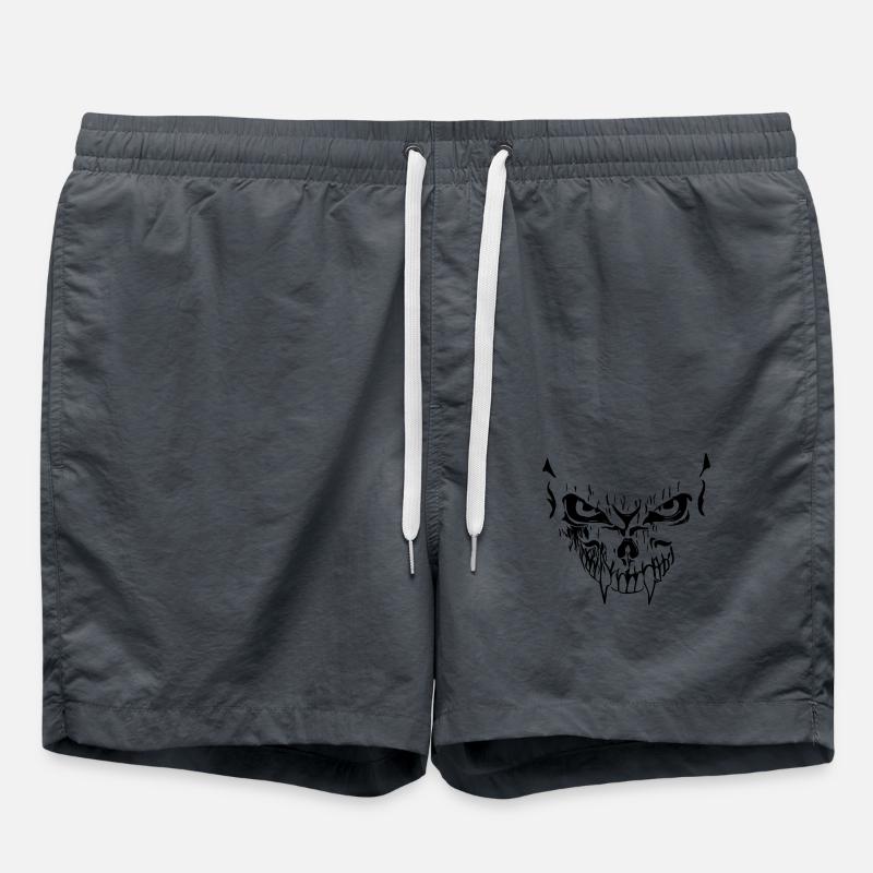 Creepy vector grimace - Swim Trunks - anthracite