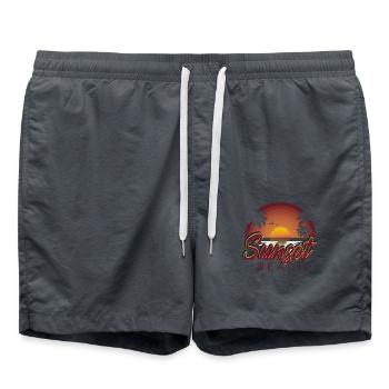 Sunset Beach - Swim Trunks - anthracite - Front - AI Model Male 185 light (185cm)