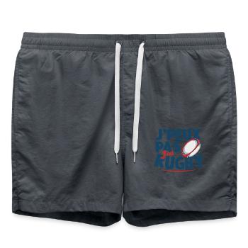 Je Peux Pas J'ai Rugby Cadeau Amoureux De Rugby - Short de bain - charbon - Devant - AI Model Male 185 light (185cm)