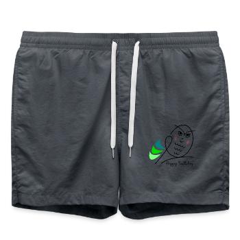 JAHRESTAG. ALLES GUTE ZUM GEBURTSTAG!. ALLES GUTE ZUM GEBURTSTAG!. - Badeshorts - Anthrazit - Vorne - AI Model Male 185 light (185cm)