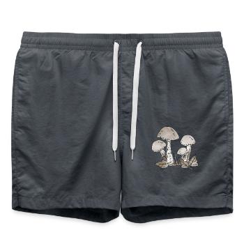 Pilze - Badeshorts - Anthrazit - Vorne - AI Model Male 185 light (185cm)