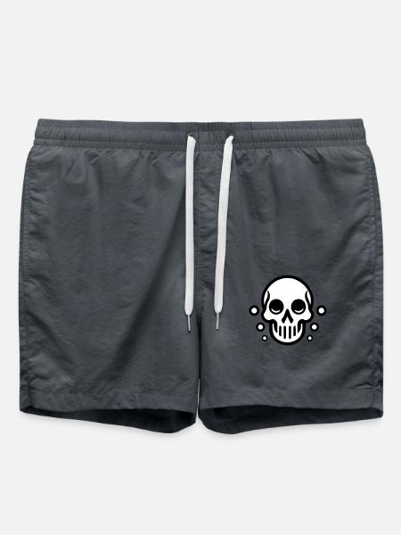 Bubble Skull - Comic Design - Swim Trunks - anthracite
