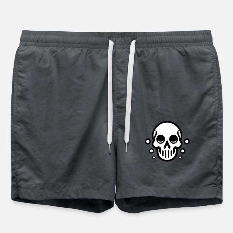 Bubble Skull - Comic Design - Badeshorts - Anthrazit