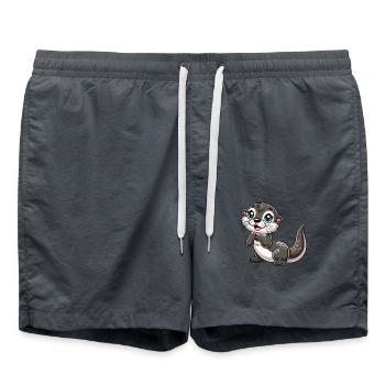 Otter child - Swim Trunks - anthracite - Front - AI Model Male 185 light (185cm)