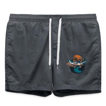 Buchenhandwerk - Badeshorts - Anthrazit - Vorne - AI Model Male 185 light (185cm)
